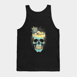 Pineapple Juice in Skull Glass Tank Top